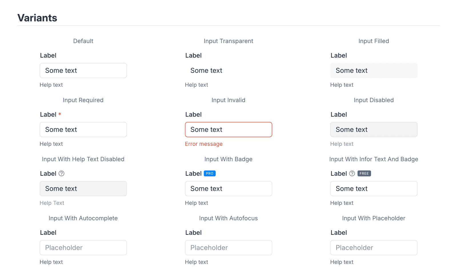 Custom grid layout in Storybook docs — variants laid out side-by-side