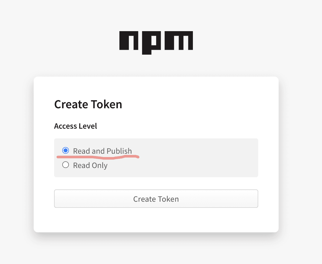 npm token3