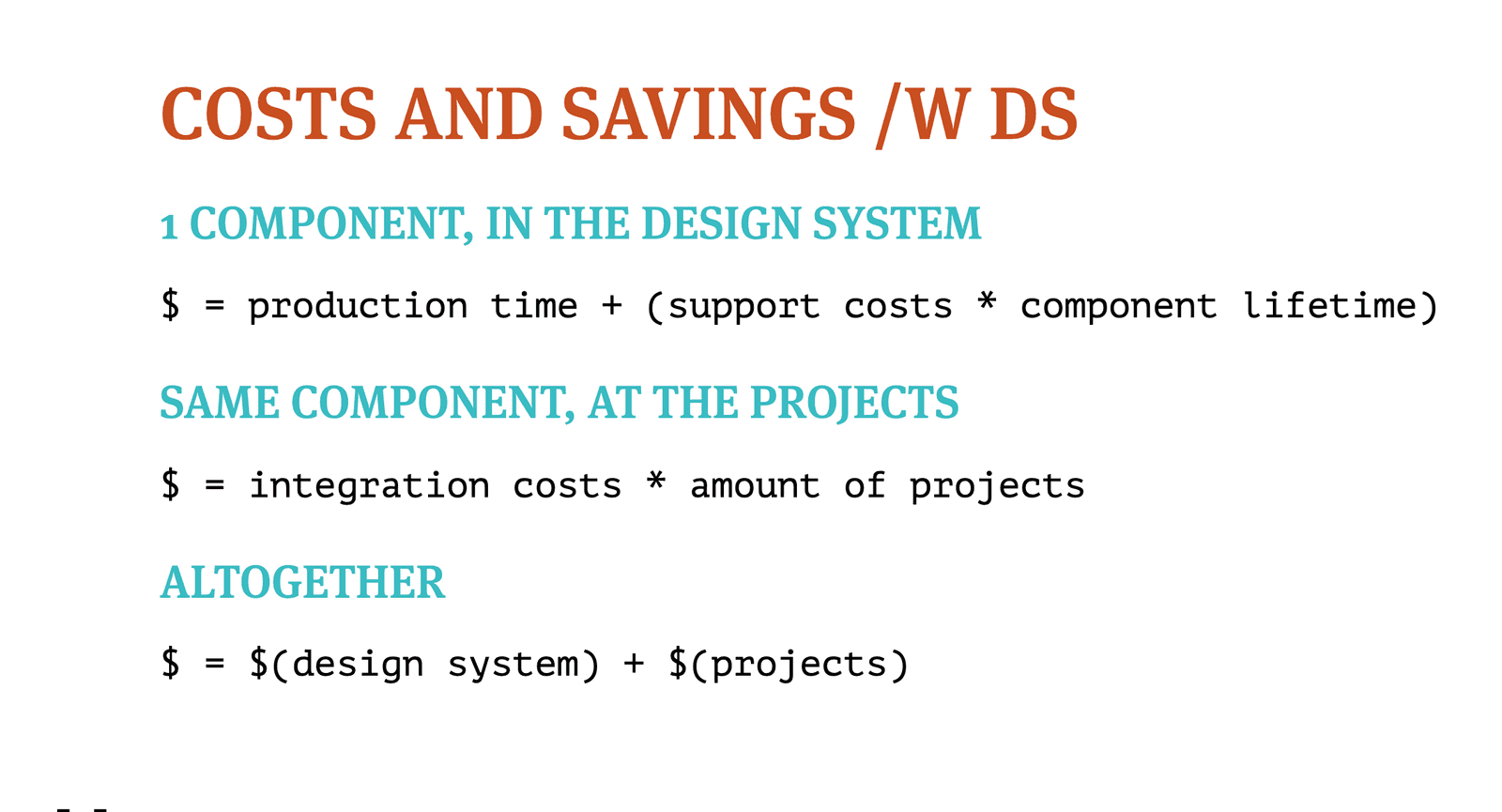 costs with ds